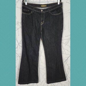David Kahn Black Wash Stretch Denim High Rise Bootcut Flare Jeans